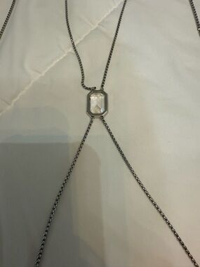 Swarovski Silver-Tone  Crystal Body Chain The epitome of opulence,